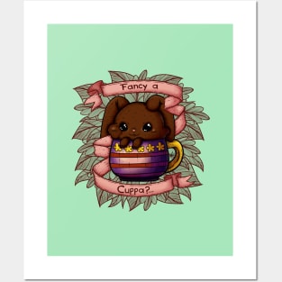 Cute Bunny in a Cup Posters and Art